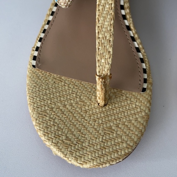 NEW Betsey Johnson Tan Raffia Bow-accent Sandal US 6 - Picture 5 of 7